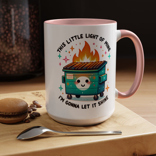 Dumpster Fire Coffee Mug | Snarky Sarcastic Coffee Cup | Funny Chaos Humor Gift