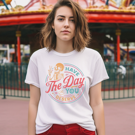 Have the Day You Deserve Bundle – Tee + Color-Changing Mug