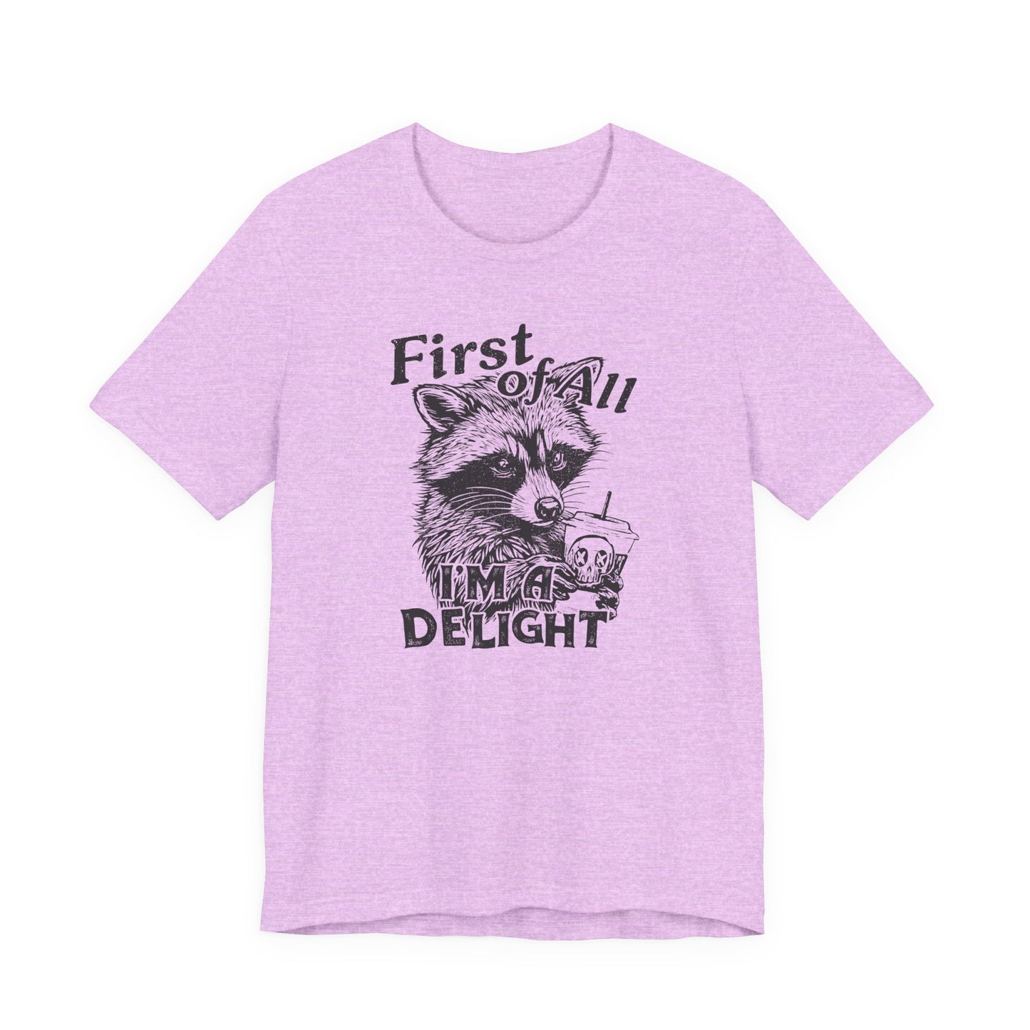 I’m a Delight Raccoon Graphic T-Shirt – Funny Sarcastic Statement Tee