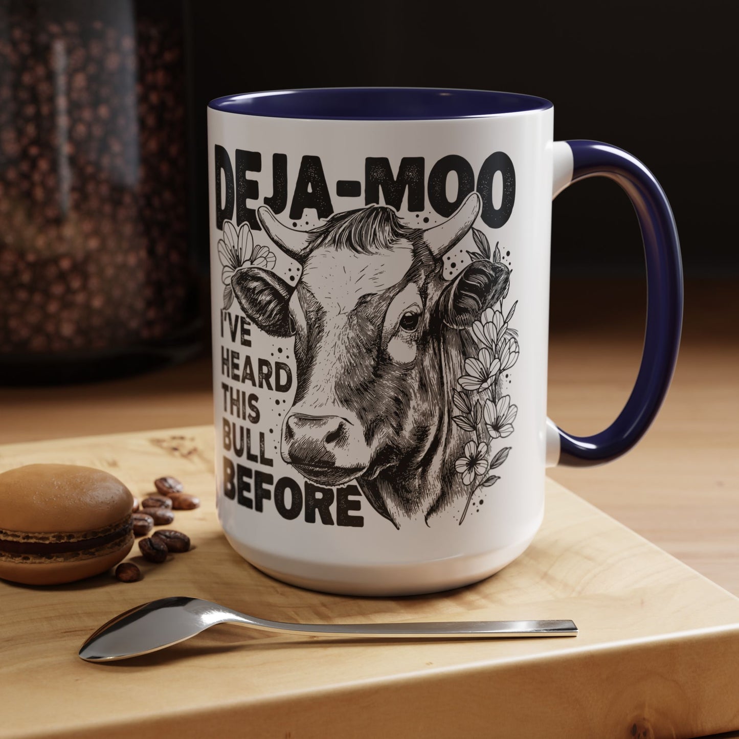 Deja Moo Funny Mug | Snarky Cow Pun Coffee Cup | Clever Sarcastic Gift