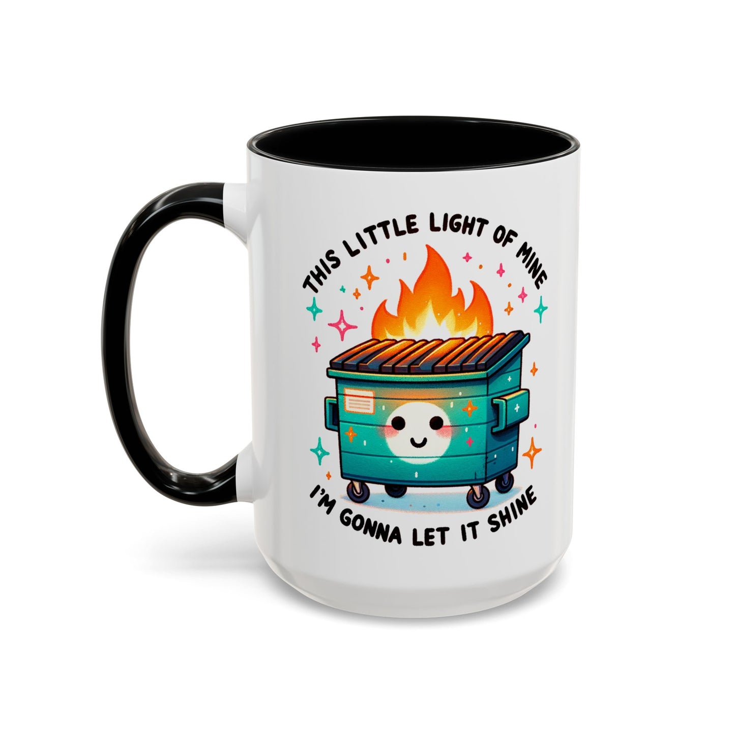 Dumpster Fire Coffee Mug | Snarky Sarcastic Coffee Cup | Funny Chaos Humor Gift