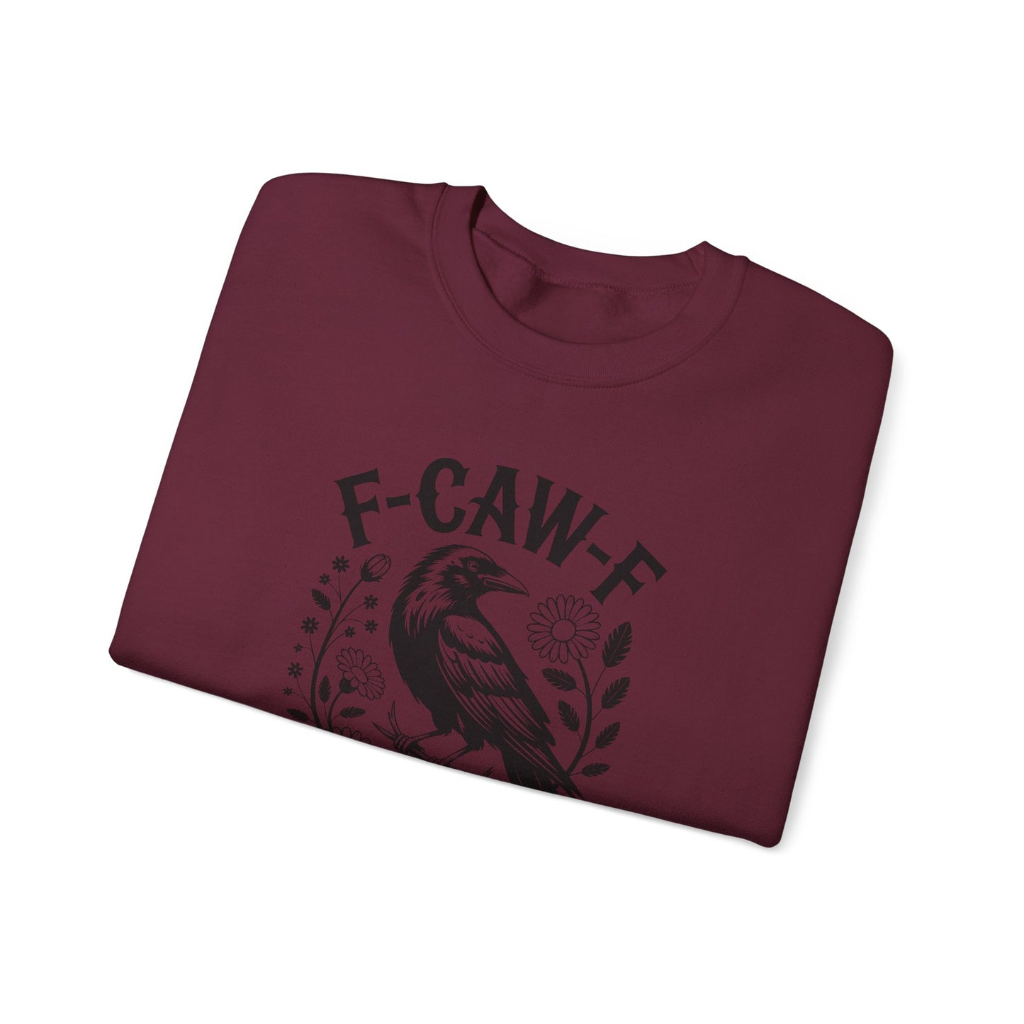 Funny Raven Floral Sweatshirt – Sarcastic Gothic Graphic Crewneck