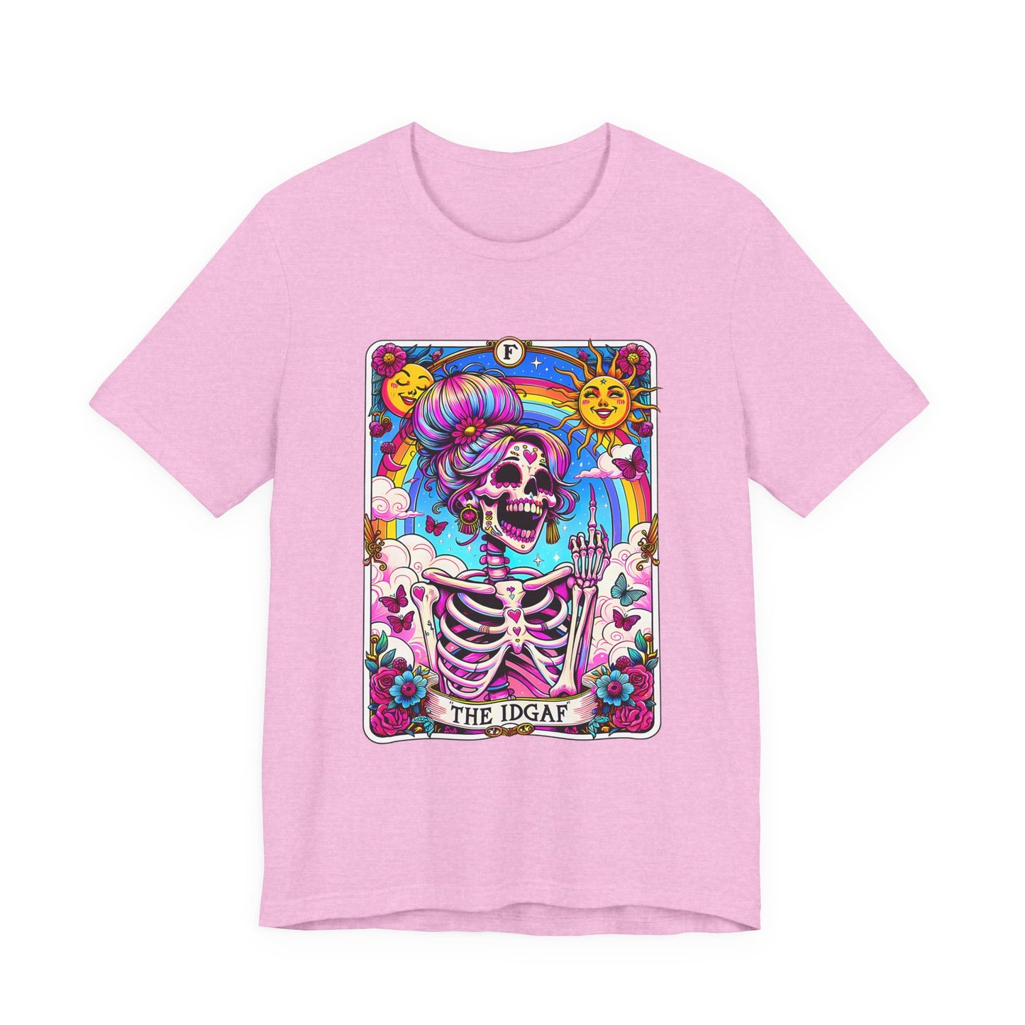 IDGAF Tarot Card Graphic T-Shirt – Funny Sarcastic Statement Tee