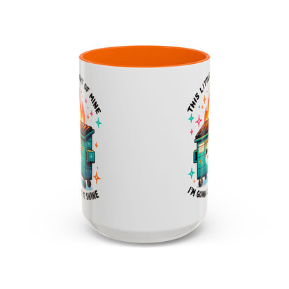Dumpster Fire Coffee Mug | Snarky Sarcastic Coffee Cup | Funny Chaos Humor Gift