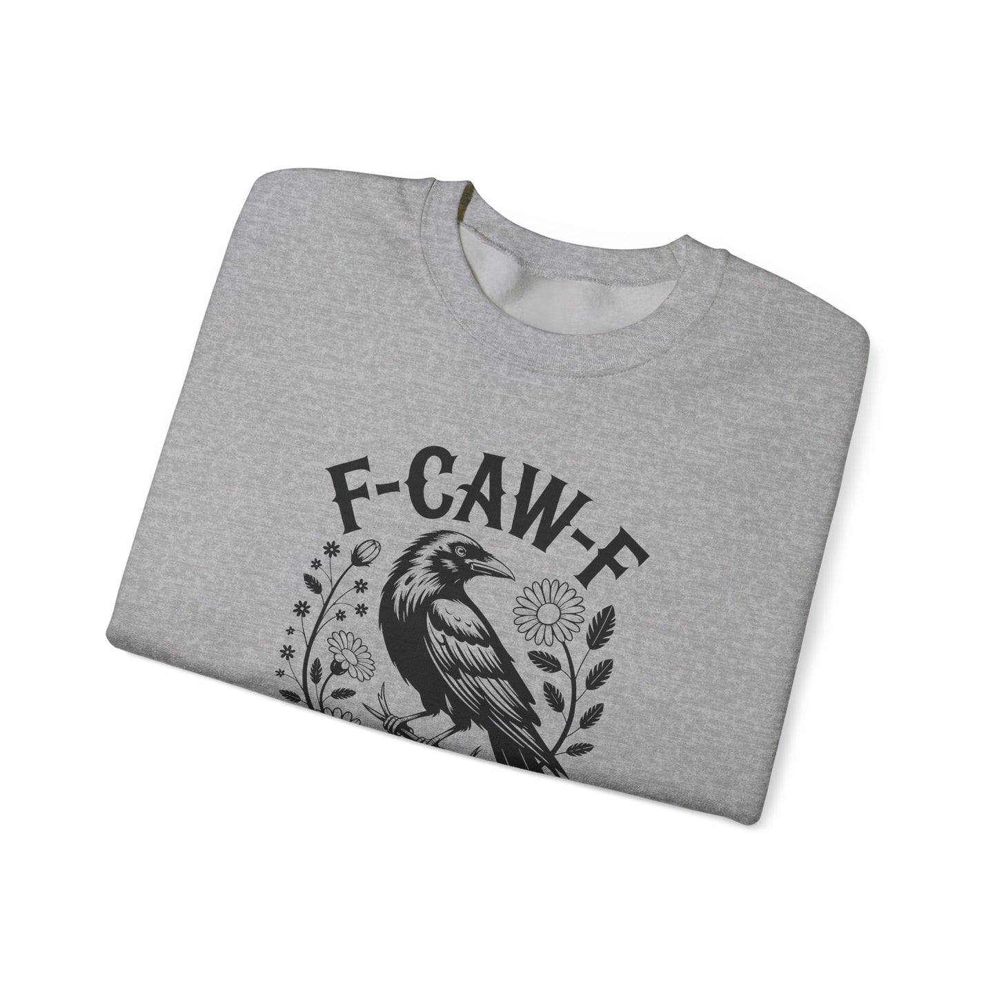 Funny Raven Floral Sweatshirt – Sarcastic Gothic Graphic Crewneck