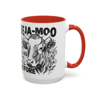 Deja Moo Funny Mug | Snarky Cow Pun Coffee Cup | Clever Sarcastic Gift