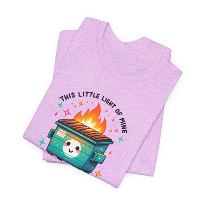 Dumpster Fire T Shirt Funny Dark Humor Tee | Sarcastic Graphic Shirt | Unisex Soft Cotton Tee | Meme Shirt Gift