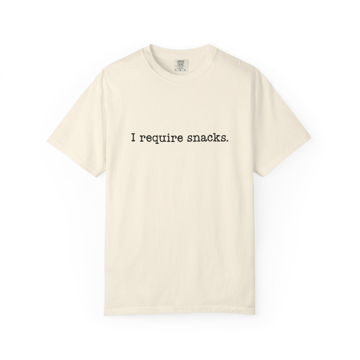 I Require Snacks Comfort Colors® Tee – Funny Minimalist Graphic T-Shirt