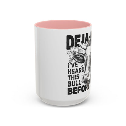 Deja Moo Funny Mug | Snarky Cow Pun Coffee Cup | Clever Sarcastic Gift