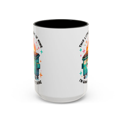 Dumpster Fire Coffee Mug | Snarky Sarcastic Coffee Cup | Funny Chaos Humor Gift