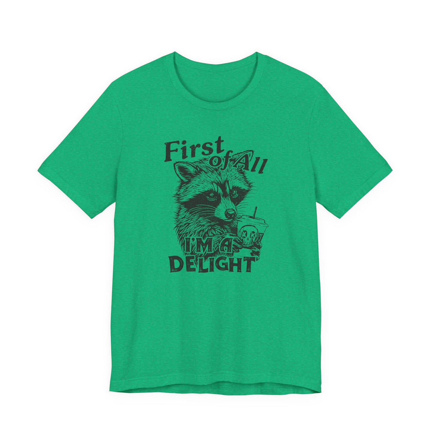 I’m a Delight Raccoon Graphic T-Shirt – Funny Sarcastic Statement Tee