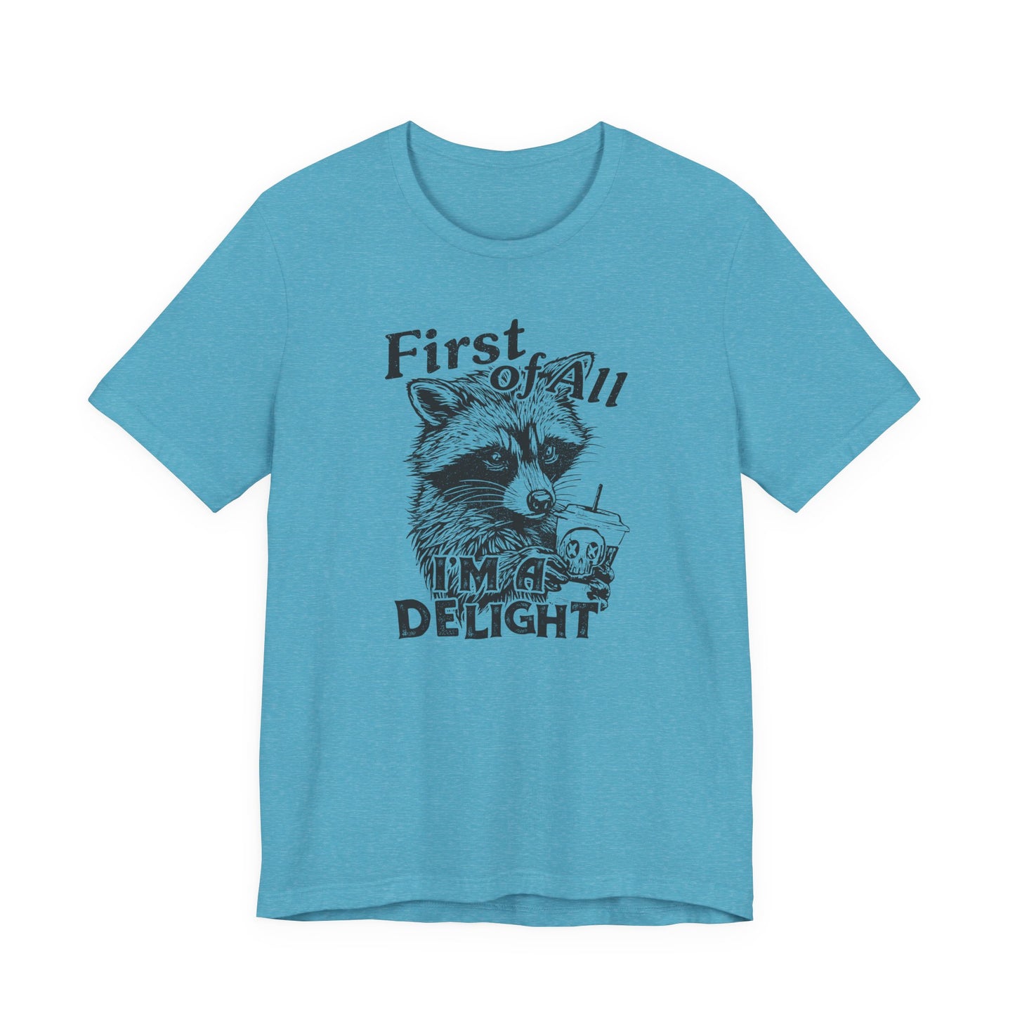 I’m a Delight Raccoon Graphic T-Shirt – Funny Sarcastic Statement Tee