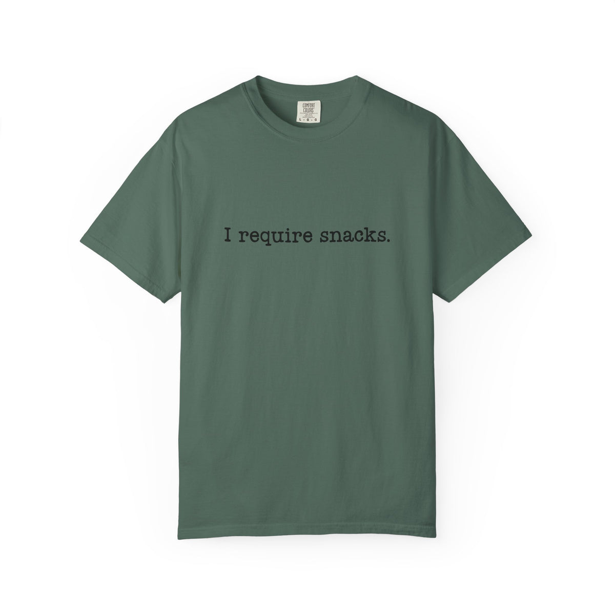 I Require Snacks Comfort Colors® Tee – Funny Minimalist Graphic T-Shirt