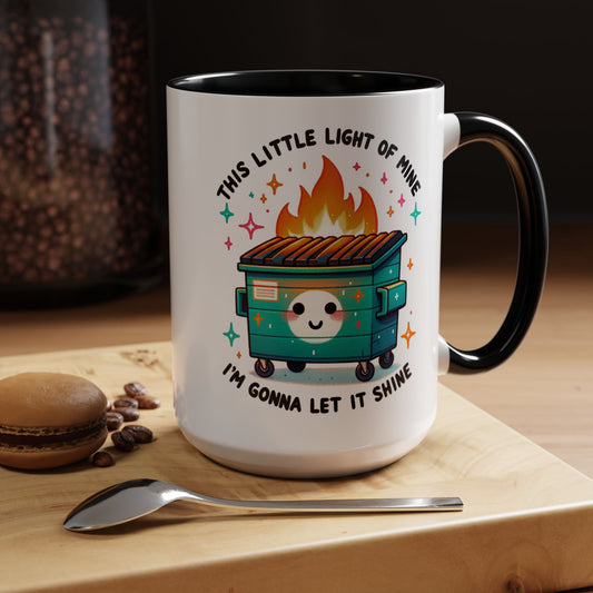 Dumpster Fire Coffee Mug | Snarky Sarcastic Coffee Cup | Funny Chaos Humor Gift