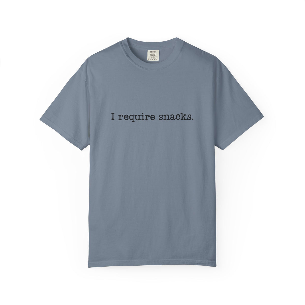 I Require Snacks Comfort Colors® Tee – Funny Minimalist Graphic T-Shirt
