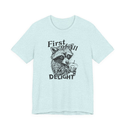 I’m a Delight Raccoon Graphic T-Shirt – Funny Sarcastic Statement Tee