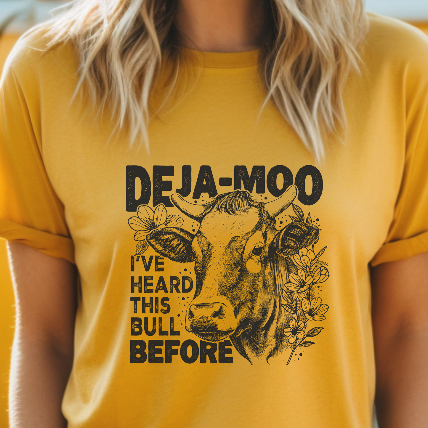 Deja Moo T-Shirt – Funny Cow Pun Graphic Tee, Sarcastic “Same Bull” Shirt