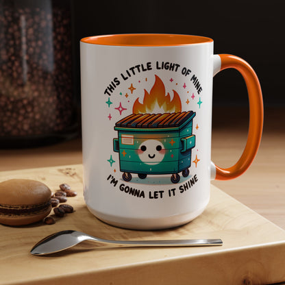 Dumpster Fire Coffee Mug | Snarky Sarcastic Coffee Cup | Funny Chaos Humor Gift