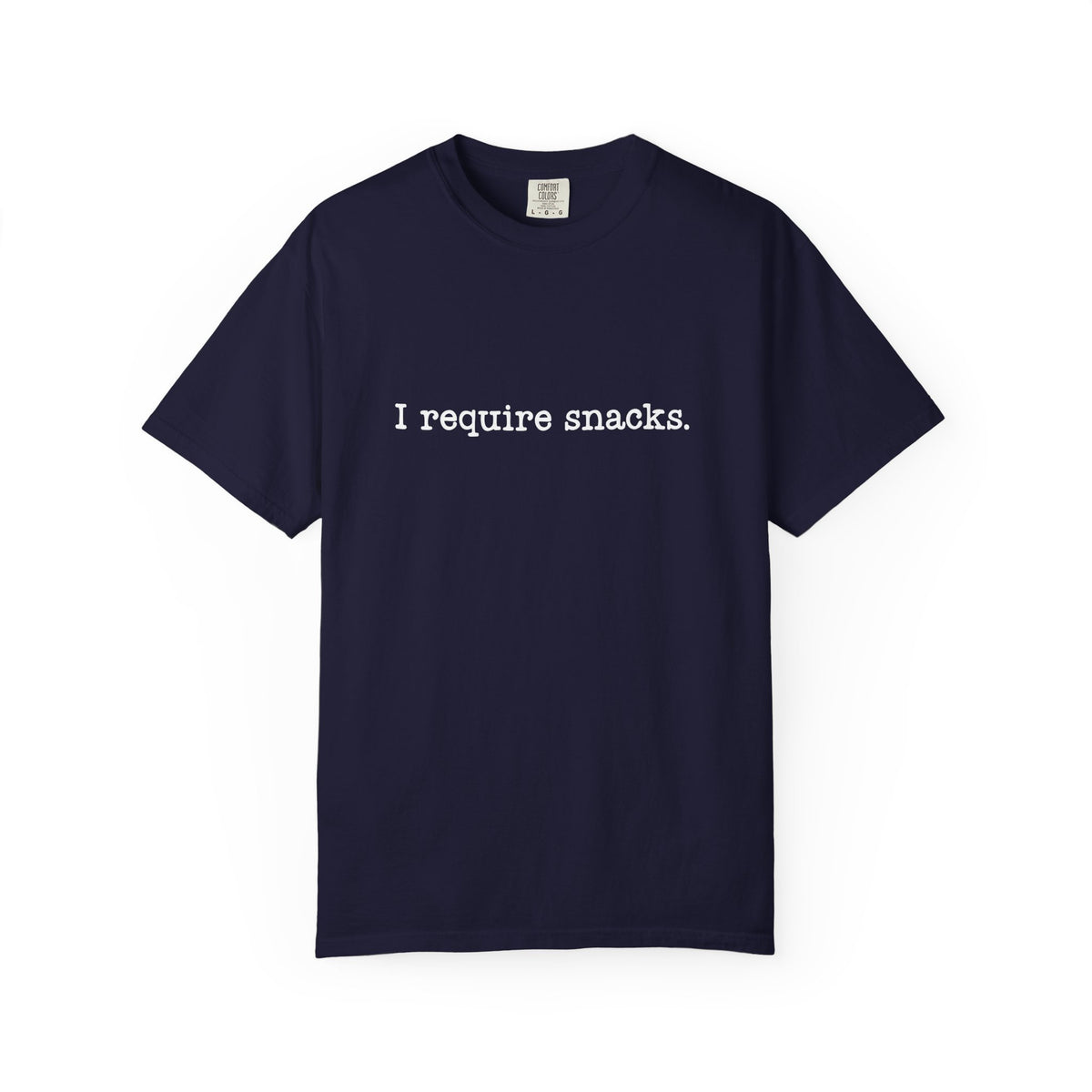 I Require Snacks Comfort Colors® Tee – Funny Minimalist Graphic T-Shirt