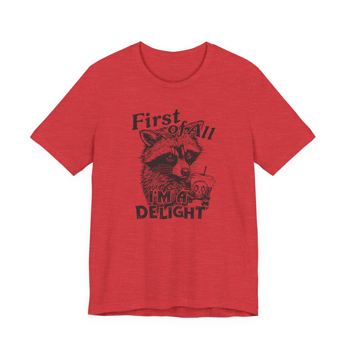 I’m a Delight Raccoon Graphic T-Shirt – Funny Sarcastic Statement Tee