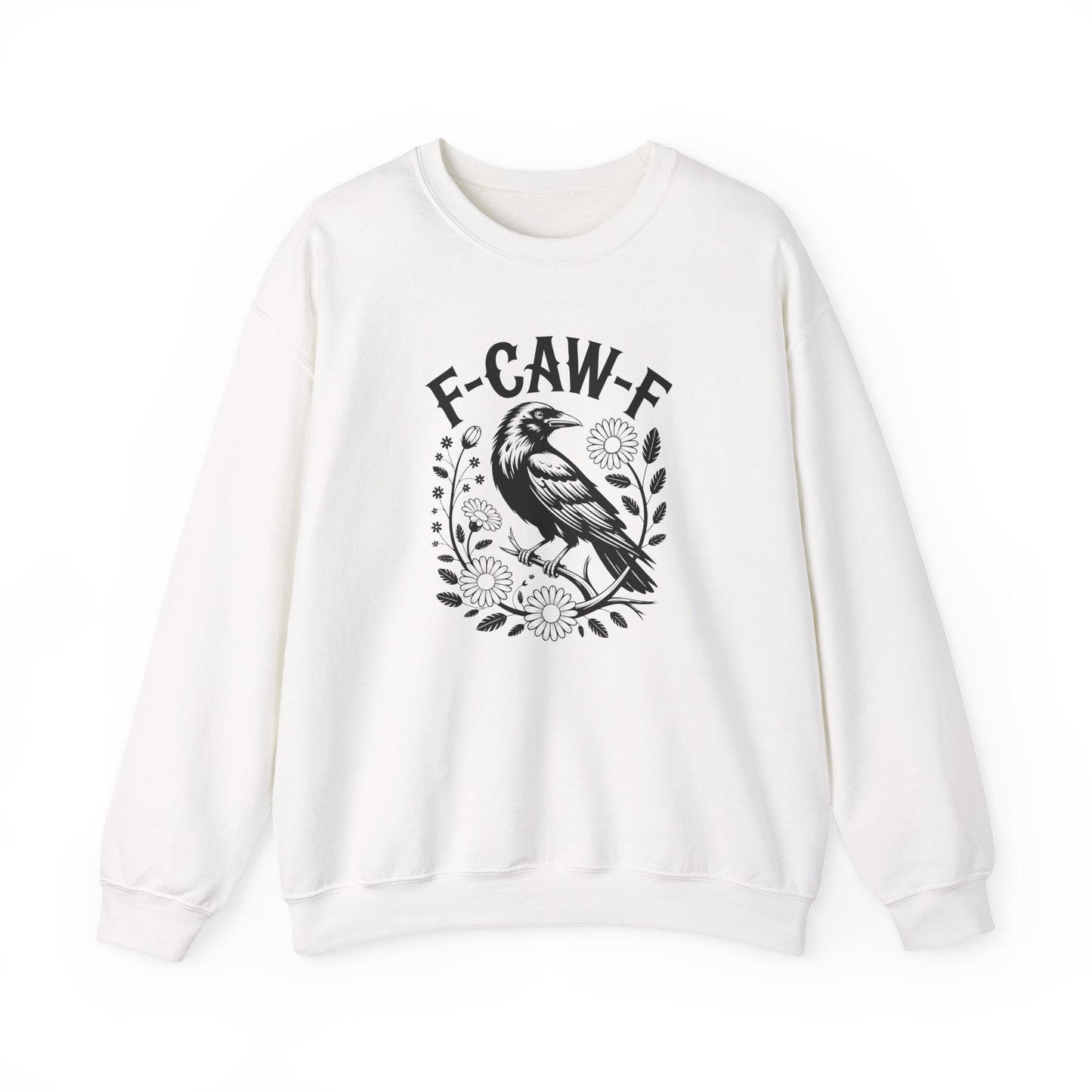 Funny Raven Floral Sweatshirt – Sarcastic Gothic Graphic Crewneck