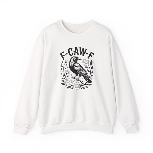 Funny Raven Floral Sweatshirt – Sarcastic Gothic Graphic Crewneck