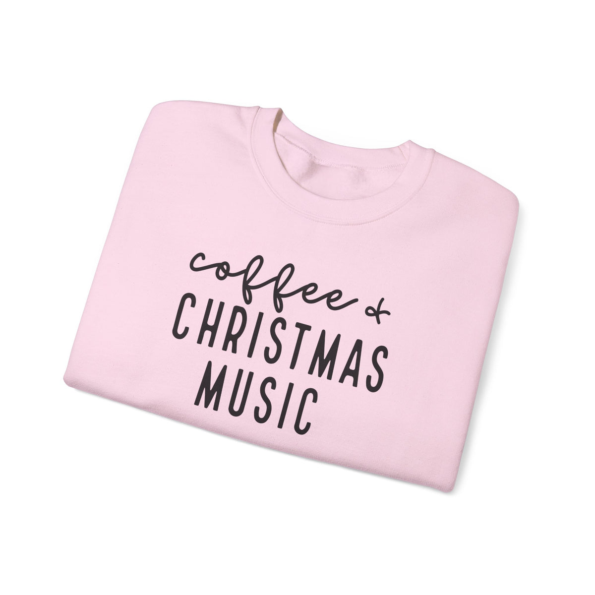 Coffee & Christmas Music Sweatshirt – Cozy Holiday Crewneck for Coffee Lovers