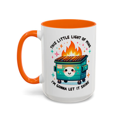 Dumpster Fire Coffee Mug | Snarky Sarcastic Coffee Cup | Funny Chaos Humor Gift