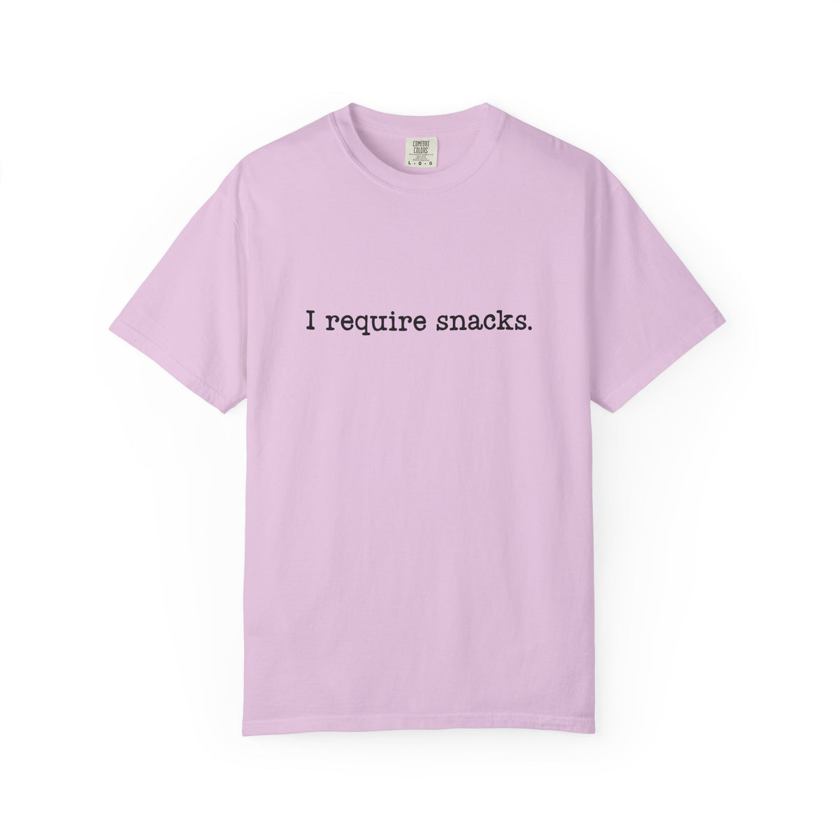 I Require Snacks Comfort Colors® Tee – Funny Minimalist Graphic T-Shirt