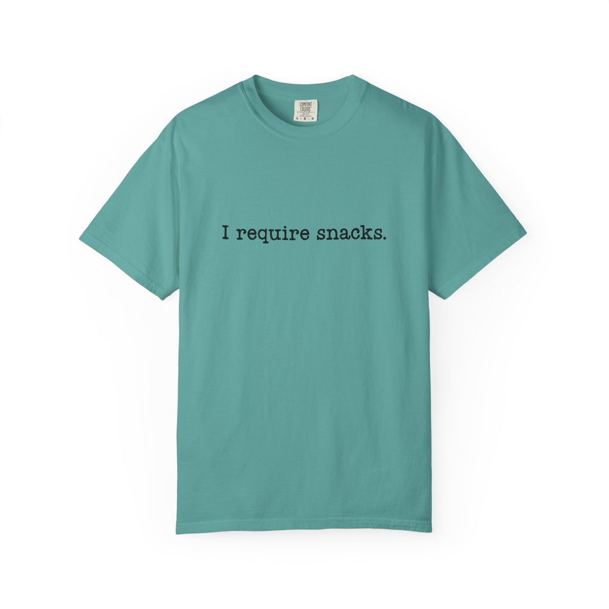 I Require Snacks Comfort Colors® Tee – Funny Minimalist Graphic T-Shirt