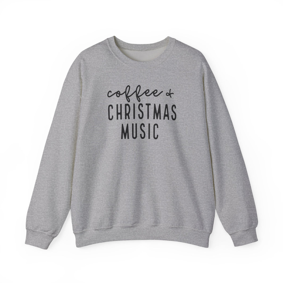 Coffee & Christmas Music Sweatshirt – Cozy Holiday Crewneck for Coffee Lovers