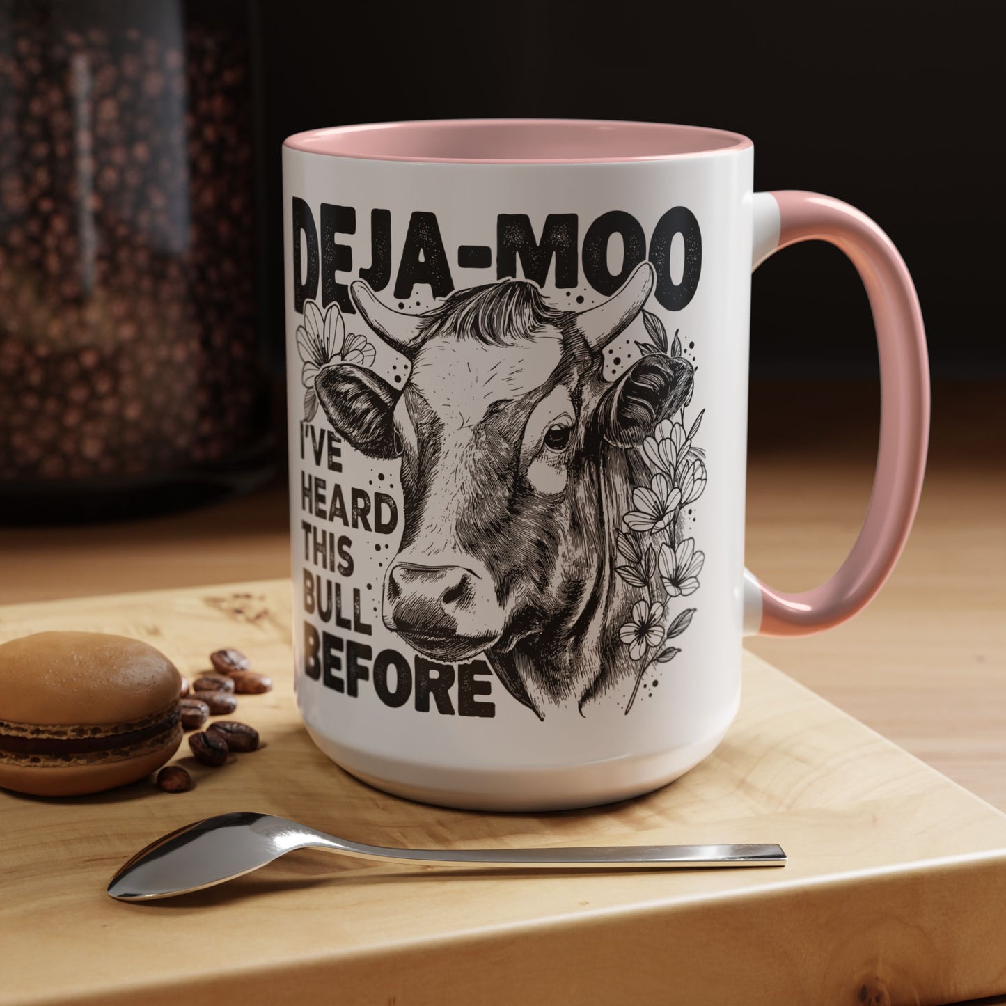 Deja Moo Funny Mug | Snarky Cow Pun Coffee Cup | Clever Sarcastic Gift