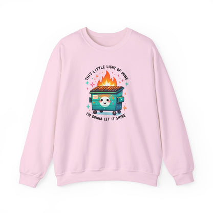 Dumpster Fire Sweatshirt | Snarky Unisex Crewneck | Funny Chaos Humor Apparel