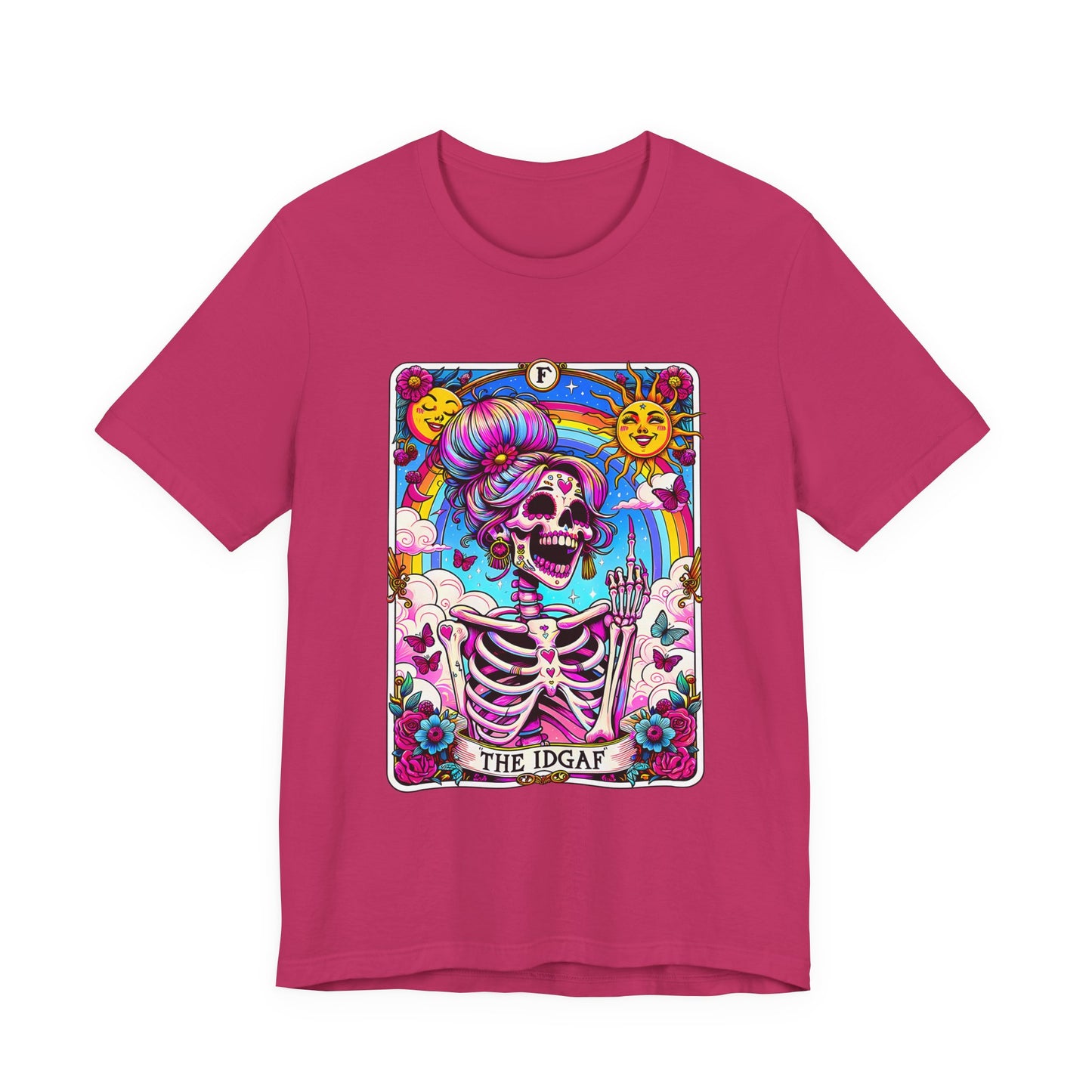 IDGAF Tarot Card Graphic T-Shirt – Funny Sarcastic Statement Tee