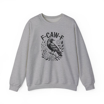 Funny Raven Floral Sweatshirt – Sarcastic Gothic Graphic Crewneck