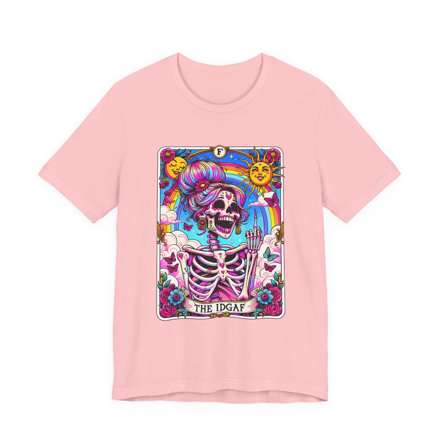 IDGAF Tarot Card Graphic T-Shirt – Funny Sarcastic Statement Tee
