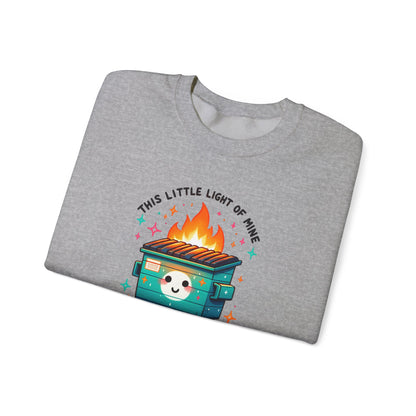 Dumpster Fire Sweatshirt | Snarky Unisex Crewneck | Funny Chaos Humor Apparel