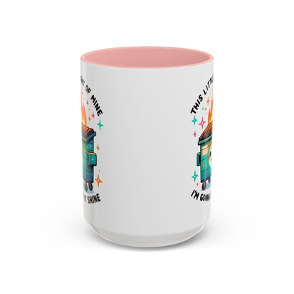 Dumpster Fire Coffee Mug | Snarky Sarcastic Coffee Cup | Funny Chaos Humor Gift