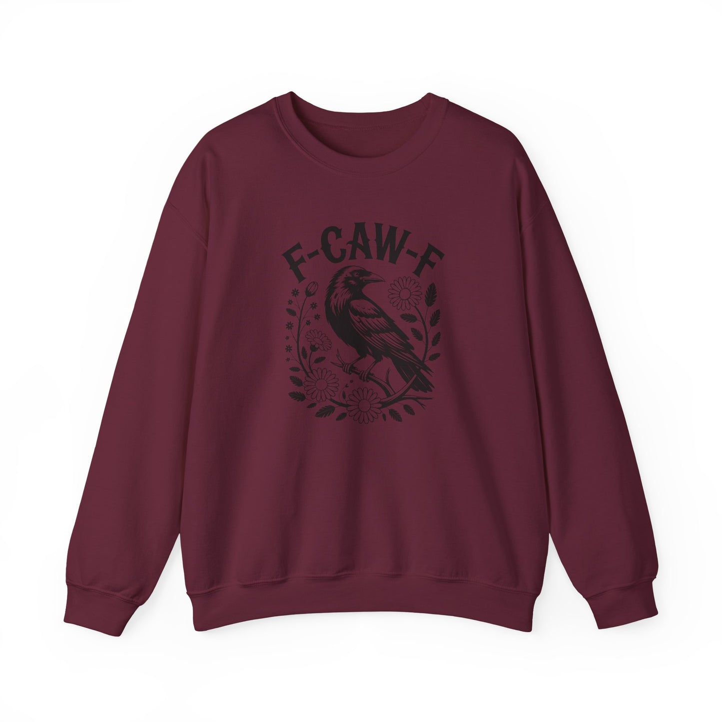 Funny Raven Floral Sweatshirt – Sarcastic Gothic Graphic Crewneck