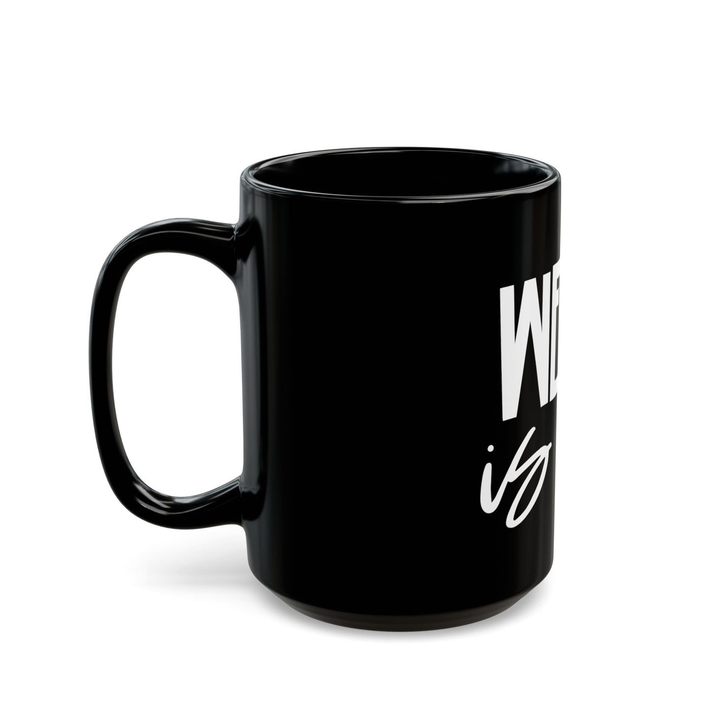 Weird Is Cool Mug – Funny Statement Coffee Mug | Black Ceramic Gift