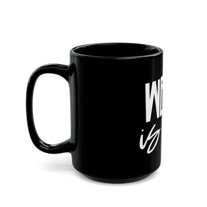 Weird Is Cool Mug – Funny Statement Coffee Mug | Black Ceramic Gift