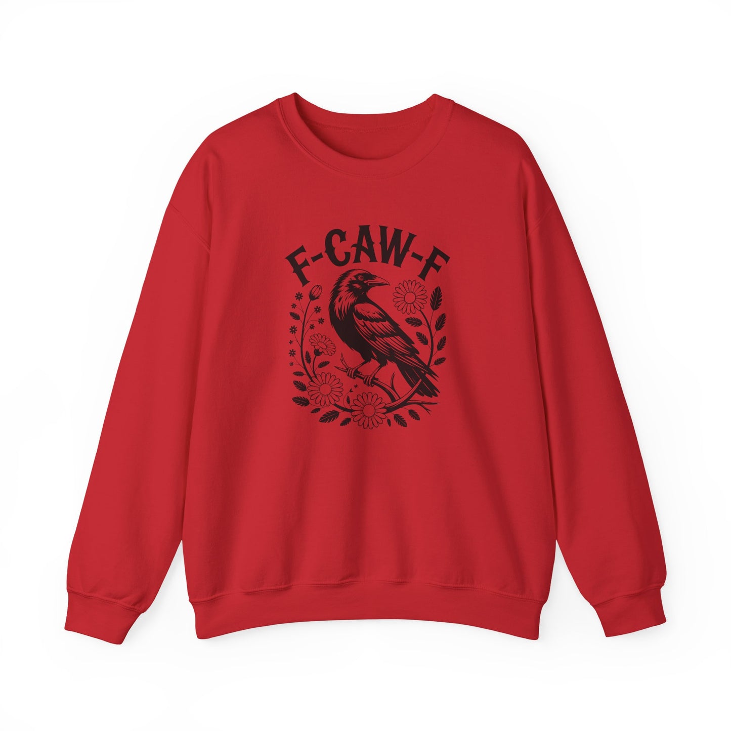 Funny Raven Floral Sweatshirt – Sarcastic Gothic Graphic Crewneck