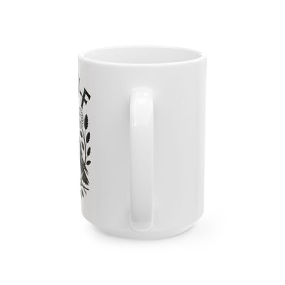 F‑CAW‑F Raven Floral 15 oz. Mug | Funny Sarcastic Coffee Mug | Dark Humor Gift | Snarky Drinkware