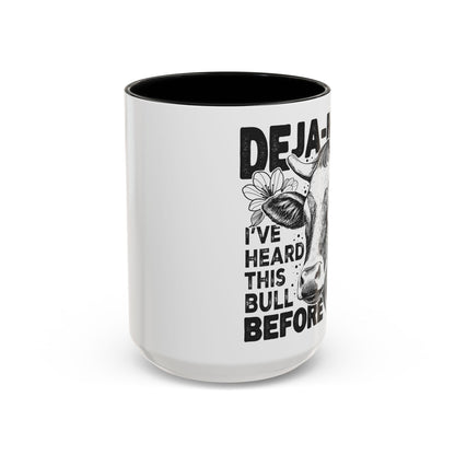 Deja Moo Funny Mug | Snarky Cow Pun Coffee Cup | Clever Sarcastic Gift