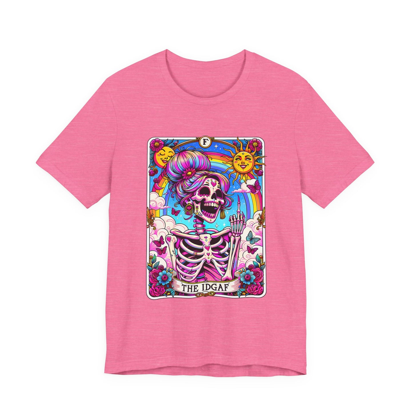 IDGAF Tarot Card Graphic T-Shirt – Funny Sarcastic Statement Tee