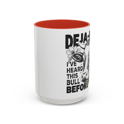 Deja Moo Funny Mug | Snarky Cow Pun Coffee Cup | Clever Sarcastic Gift