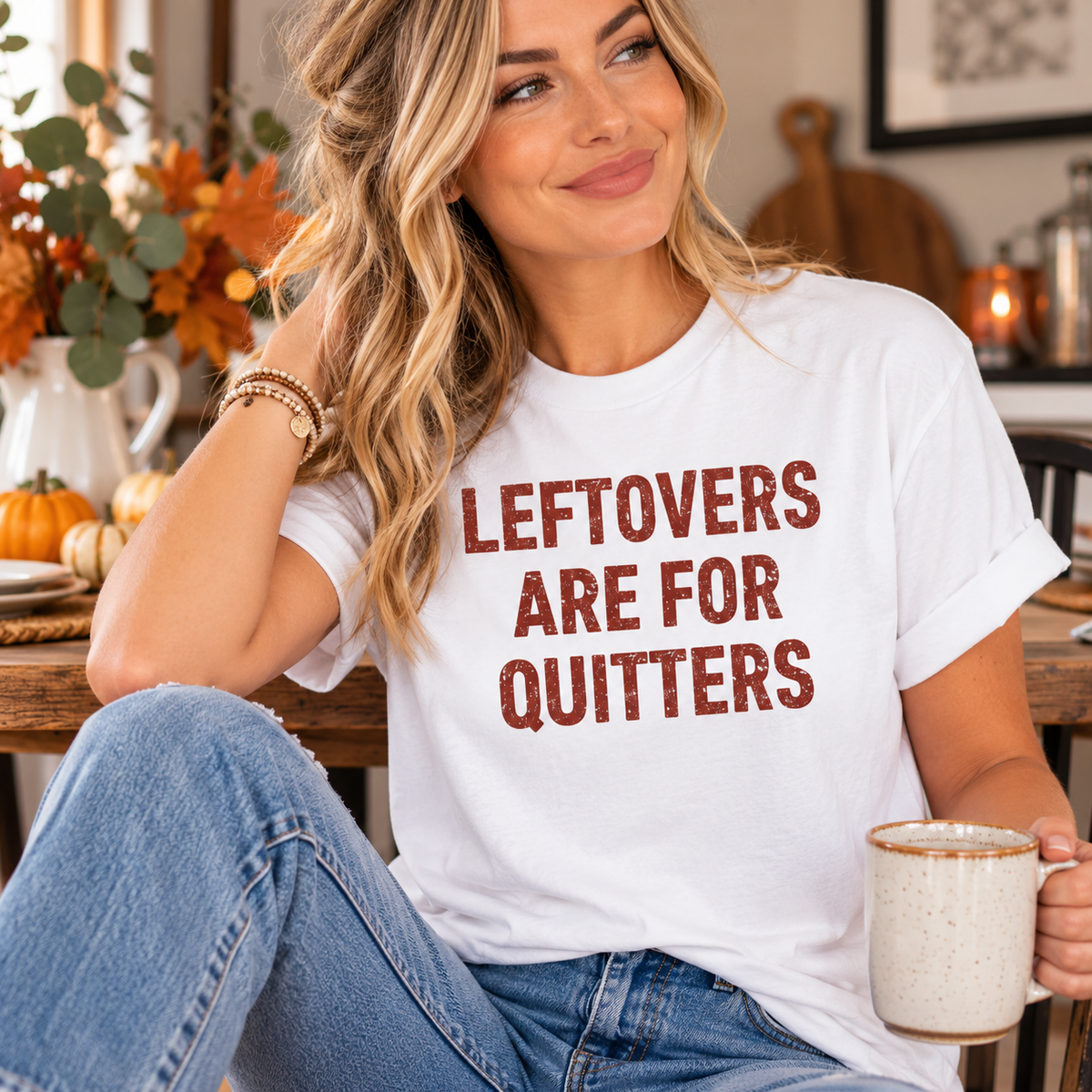 Leftovers Are for Quitters Comfort Colors® Tee – Funny Thanksgiving T-Shirt