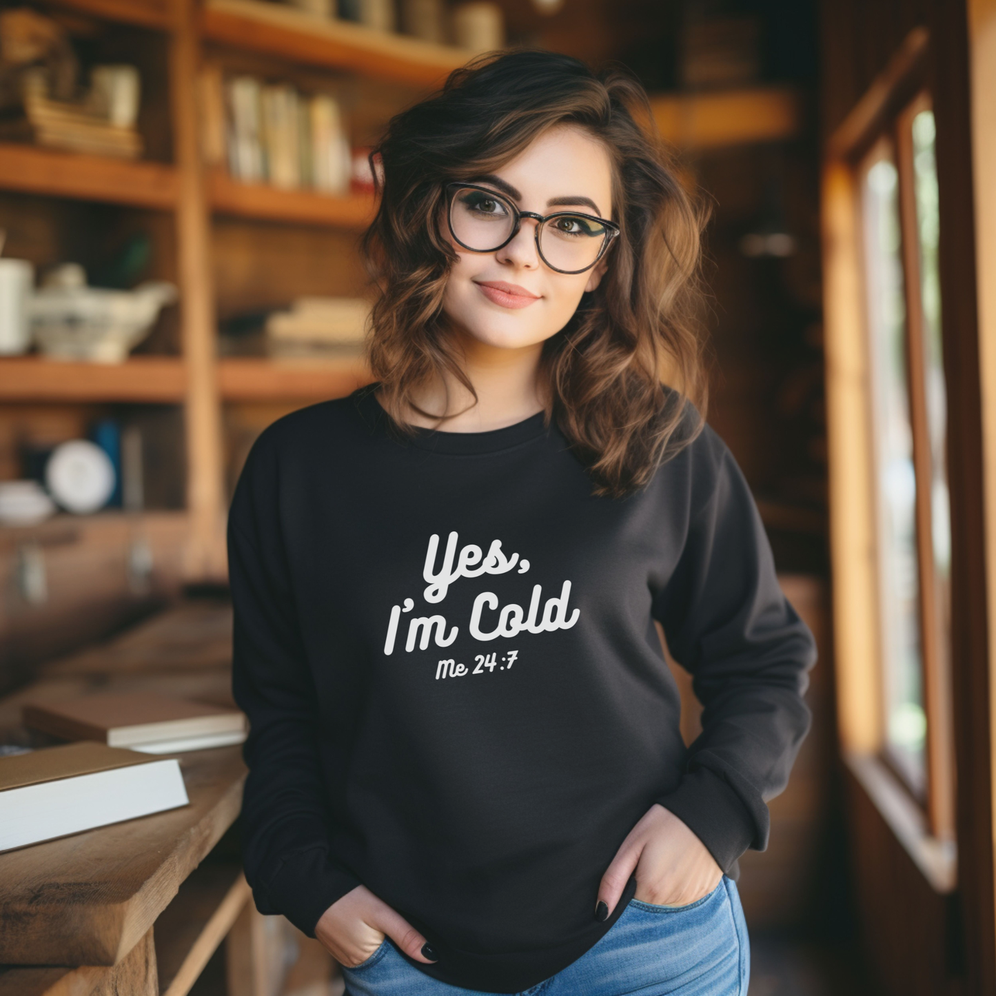 Yes I’m Cold Sweatshirt | Snarky Unisex Crewneck | Funny Introvert Winter Apparel