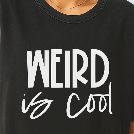 Weird Is Cool Graphic T-Shirt – Comfort Colors® Vintage Garment-Dyed Tee